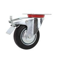 ราคา ของแท้ ล้อยาง ตรา ม้า มีเบรคดับเบิ้ลล็อค เป็น RUBBER CASTER WHEEL WITH BRAKE (18995196624)