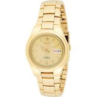 ราคา Seiko Mens SNK610 Seiko 5 Automatic Gold Dial Gold Tone Stainless Steel Watch (18996152295)