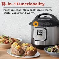 ราคา Pot Duo 13 in 1 Electric Pressure Cooker Slow Cooker Rice Cooker Steamer Sauté Yogurt Maker Warmer Includes Stainless Steel 6 Quart (20929190988)