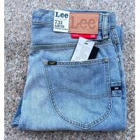 ราคา LEE กางเกงยีนส์ชาย สียีนส์ฟอกอ่อน ทรงสลิมเข้ารูป เป้าซิป ไม่ยืด ของแท้ (16704181919)