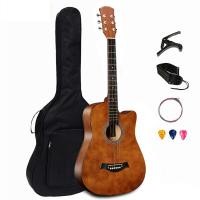 ราคา กีตาร์สำหรับมือใหม่ 38 นิ้วพร้อมกระเป๋ากีต้าร์โปร่งกีต้าร์โปร่ง 38 นิ้วครบชุด Acoustic guitar (20907495972)