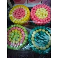 ราคา ฐานกระทง 7 นิ้ว คละลาย คละสี ทำจากเม็ดอาหารปลา (20958209175)