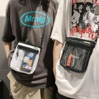 ราคา unlimitedshop UN1779 กระเป๋าผ้าสะพายข้างพลาสติกใสข้างหน้าสายเชือกoffbetterเวอร์ชั่นเกาหลี (14569223237)