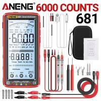 ราคา Aneng 681ดิจิตอลชาร์จได้ มัลติมิเตอร์แบบไม่สัมผัสเครื่องทดสอบแรงดันไฟฟ้า ac dc เครื่องทดสอบกระแสไฟฟ้าหน้าจอ LCD (21170987967)