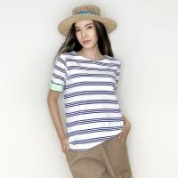 ราคา PORTLAND เสื้อยืดแขนสั้น Yarn Dyed ลายริ้ว สีขาว Short Sleeves Striped Yarn Dyed T Shirt White (15335837166)