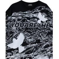ราคา URTHE เสื้อยืด แขนสั้น OVERSIZE สกรีนลายเต็มตัว รุ่น OVERPRINT JAN (21344913776)