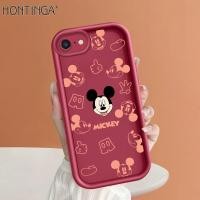 ราคา Hontinga เคสมิกกี้สำหรับ Iphone 5 5S SE 2016 6 6 6S 7 8 Plus SE 2020 X XR XS Max เคสนิ่มแบบดั้งเดิมบันไดกล้องซิลิโคนยางกันกระแทกเคสโทรศัพท์วัสดุนิ่ม (21083290516)