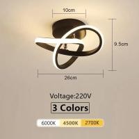 ราคา โคมไฟเพดาน LED 3สีแบบโมเดิร์นโคมไฟ220V โคมไฟเพดานดีไซน์ในร่มโคมไฟระย้าติดโถงทางเดินสำนักงาน (21170952313)