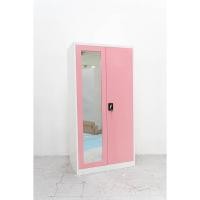 ราคา ตู้เสื้อผ้า เหล็กสีขาว ชมพู เขียวมิ้นท์ ตู้เสื้อผ้า 2 บานเปิด ตู้เหล็ก มีราวแขวน (17438998732)