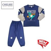 ราคา Chelsee ชุดนอนแขนยาว เด็กผู้ชาย รุ่น 127967 ลาย Monster อายุ 2 12 ปี ผ้า 100 Cotton Interlock ผ้านิ่ม ไม่หนาไม่บาง ชุดนอนเด็กโต เสื้อผ้าเด็กโต (21008334293)