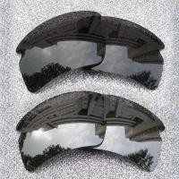 ราคา เลนส์โพลาไรซ์สำรอง2คู่สำหรับ Oakley Flak 2 0แบบเอเชีย OO9271กรอบแว่นกันแดดเอเอฟ ติดตั้งได้ง่าย ใส่ได้พอดี ป้องกันรังสียูวี100 ดำ เงิน (20331931551)