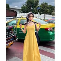 ราคา Mushaboom 114 เดรสสายเดี่ยวผ้าลินิน สายไขว้หลัง (20444933690)