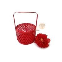 ราคา ปิ่นโตชะลอม ทรงกลม สีแดง ขนาด 8x6 นิ้ว ใช้ใส่อาหาร ชะลอมหิ้ว ชะลอมปิ่นโต ตะกร้าใส่ส้ม ตรุษจีน ตะกร้าตรุษจีน ตะกร้าส้มมงคล ตะกร้าส้ม กระเช้าตรุษจีน chinessnewyear (13916794334)