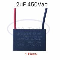 ราคา 2uf 450v คาปาซิเตอร์ Capacitor พัดลม 2 0uf450V ตัวเก็บประจุไฟฟ้า 2uf 450Vac แบบสาย CBB61 จำนวน 1 ตัว (20817554549)