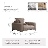 ราคา AUGA Italian Genuine Leather Couch โซฟาหนังแท้ Modern for living room sofa Sectional (21250887974)