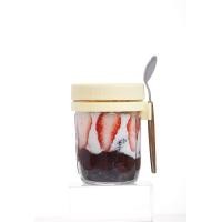 ราคา Overnight Oats Containers with Lids Glass 300ML Overnight Oats Jars Milk Fruit Salad Food Storage Container Glass Breakfast Cup with Lid and Spoon Mason Jars (20210304221)