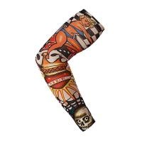 ราคา แขนสักลายดอกไม้สักแขนปลอกแขนไร้รอยต่อสำหรับขี่จักรยานกลางแจ้งลายสักและป้องกันแสงแดด1ชิ้น (21171042588)