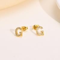 ราคา Vnox ต่างหูแบบตุ้มตัวอักษรวิบวับ26 A Z สำหรับผู้หญิงหญิงสาวชื่อตัวอักษรสีทองขนาดเล็กเครื่องประดับเจาะหู (18054410200)