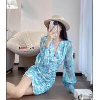 ราคา ชุดมินิเดรสสีฟ้าสดใสป้ายModern (17446482076)