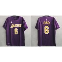 ราคา เสื้อยืดพิมพ์ลายแฟชั่นเสื้อยืดบาสเก็ตบอล Nba Gametime La Lakers 6 Lebron James สําหรับผู้ชาย (20534850979)
