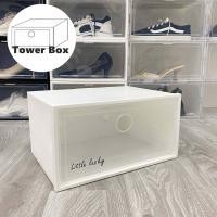 ราคา กล่องรองเท้าฝาข้าง กล่องเก็บของ แบบฝาข้าง กล่องอเนกประสงค์ ฝาเปิด ปิด พร้อมรูระบายอากาศ วางซ้อนต่อกันได้ (10322799976)