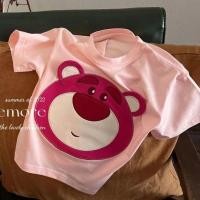 ราคา ชุดเซ็ทเด็ก ผญ แฟชั่นเด็กผู้หญิง การ์ตูนสตรอเบอร์รี่หมีสาวชุดสูท เสื้อยืดลายล็อตโซ่1 9 ขวบ เสื้อเด็กน่ารัก สินค้ามาใหม่ ชุดน่ารัก (15066850685)