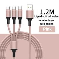 ราคา ส่งไวจากไทย สายชาร์จไอโฟน สายชาร์จ USB แบบ 3in1 3หัว สายชาร์จเร็วสายชาร์จ USB สำหรับ Micro USB iPhone Type C Liquid Cable สายชาร์จUSBแบบชาร์จเร็ว (20534176617)