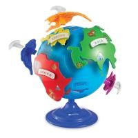 ราคา 3 ขวบ Puzzle Globe ลูกโลกจำลอง เรียนรู้ทวีป สถานที่สำคัญ สัตว์ประจำถิ่น จากแบรนด์ Learning Resources (7686210964)