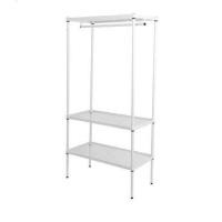 ราคา ตู้เสื้อผ้า ราวแขวน มีชั้นวาง สีดำ สีขาว ผลิตจากเหล็กคุณภาพดีเคลือบสี มีความแข็งแรงทนทาน อายุการใช้งานยาวนาน ไม่เป็นสนิม (20879499359)