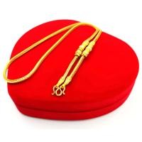 ราคา สร้อยคอ สร้อยคอทอง ลายสี่เสา คั่นโอ่งจิกเพชร ขนาด 1 บาท ความยาว 20 นิ้ว สินค้าขายดี ชุบเศษทองเยาวราช (5806148499)