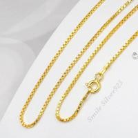 ราคา สร้อยคอเงินแท้ 92 5 Italy ชุบทอง24k ลายโซ่กล่อง Box Chain (19759997975)