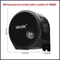 ราคา ตลับเมตร 5 7 5 10เมตร ตลับเมตรพกพา ตลับเมตร5เมตร วัสดุเคลือบดำ มีตัวล็อค รุ่นเรืองแสง (20916543345)