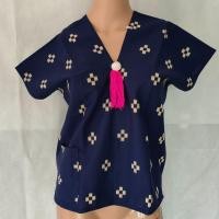 ราคา เสื้อพื้นเมืองเชียงใหม่ เสื้อผ้าฝ้ายคอกะเหรี่ยง ขนาดรอบอก 42 นิ้ว ยาว 21 นิ้ว (17483804636)