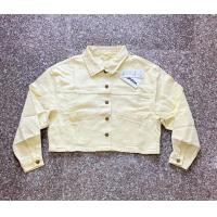 ราคา จัดโปร Wrangler แจ็คเก็ตผู้หญิง ทรงโอเวอร์ไซส์ สีเหลืองอ่อน ผ้าผืด ใส่สบาย ของแท้จ้า (17154511661)