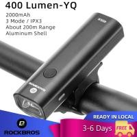 ราคา ROCKBROS ไฟจักรยานไฟฉายอะลูมิเนียมแบบชาร์จ USB มีไฟ LED ไฟหน้ารถกันน้ำอุปกรณ์เสริมสำหรับจักรยาน400 1000LM (13218624905)