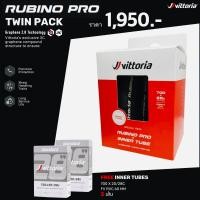 ราคา แถมยางใน ยางนอกเสือหมอบ VITTORIA RUBINO PRO G2 0 รุ่นTWIN PACK ในกล่องมียางนอก 2 เส้นมาพร้อมยางใน 2 เส้น คุ้มสุดๆ (19900678889)