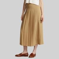 ราคา Sale Polo Ralph Lauren กระโปรงผู้หญิง Skirt Satin Pleated A Line Midi Skirt รุ่น WMPOSKTNDR20077 สีเบจ (20878530413)