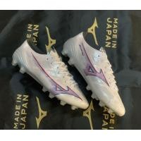 ราคา รองเท้าฟุตบอลสีขาวม่วง รองเท้าสตั๊ดมิซูโน่สีแดง สีขาวม่วง (18705214140)