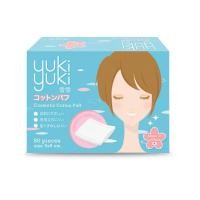 ราคา สำลีแผ่นรีดขอบYuki Yuki Cosmetic Cotton Puff 1 กล่องมี 80 แผ่น (20849747652)