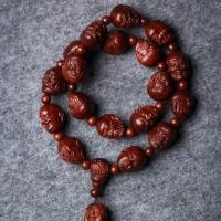 ราคา Rosary beads eighteen arhat red sandalwood deep carved car hanging sandalwood high oil high density men and women mahogany beads inscriptions bracelets (21034207581)