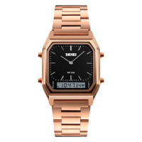 ราคา ส่งจากประเทศไทย นาฬิกาข้อมือ แบรนด์ SKMEI 1220 นาฬิกา ผู้หญิง นาฬิกาข้อมือผู้หญิง นาฬิกาผู้ชาย นาฬิกาข้อมือดิจิตอล แฟชั่น สายแตนเลส แสดงผล 2 ระบบ กันน้ำ มีบริการเก็บเงินปลายทาง (937118665)