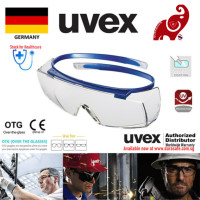 ราคา Uvex 9169260 Super Over the Glass OTG Safety Glasses Blue Frame Clear Optidur NC Hi Res Len (15220535867)