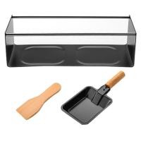 ราคา ชีสเมลเตอร์ Raclette ย่าง Nonstick Raclette ย่างชุดมินิชีสละลายกระทะที่มีด้ามไม้เตาอบย่างแผ่นอุปกรณ์เสริม (15946537775)