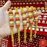 ราคา สร้อยข้อมือลงยา น้ำหนัก 3 บาท ทองชุบ ทองหุ้ม สวยเสมือนจริง JPgoldjewelry (16094153002)