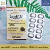 ราคา โปรไบโอติกส์ 30000 ล้านตัว LactoBif Probiotics 8 สายพันธ์ุ 30 Billion CFU 60 Veggie Caps California Gold Nutrition (8549544183)