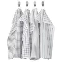 ราคา IKEA RINNIG รินนิก ผ้าเช็ดจาน ขาว เทาเข้ม มีลาย และสีเขียว 45x60 ซม (19856913978)