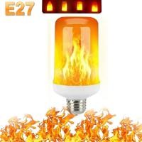 ราคา B22 E27เปลวไฟ LED หลอดไฟ4โหมดปาร์ตี้ LED ไฟเปลวไฟเสมือนจำลอง Fire ไฟ KTV เทศกาลสวนโคมไฟตกแต่ง (21170289656)