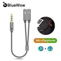 ราคา BlueWow HY191 3 5มิลลิเมตรชุดหูฟังเสียงหูฟังแยกไมโครโฟน Y สายอะแดปเตอร์ตัวผู้เพื่อแยกสเตอริโอ Aux แจ็คตัวเมียและไมโครโฟนแจ็คตัวเมียใช้ได้กับ PS4 Xbox แลปท็อปโทรศัพท์เกมส์ PC (20854009762)