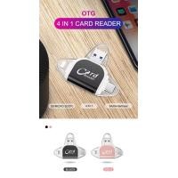 ราคา ส่งจากไทย Card Reader 4in1 OTG Mini USB 2 0 TF Card SD Card การ์ดรีดเดอร์ ตัวอ่านเมมโมรี่ Flash Drive (18199185919)