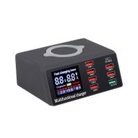 ราคา X9 8 Port Wireless USB Charger Quick Charge PD QC3 0 USB Port Charge Station with LED Display for Phone Laptop Tablet US Plug (13768245224)